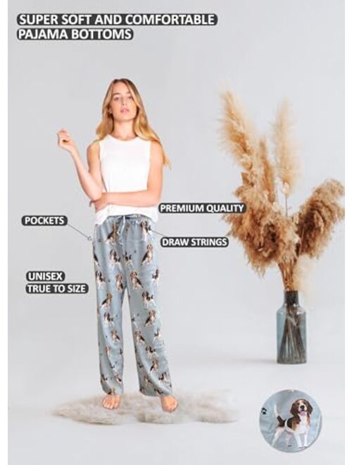 Comfies Pet Lover Pajama Pants New Cotton Blend - All Season - Comfort Fit Lounge Pants for Women and Men - 27 Breeds Available