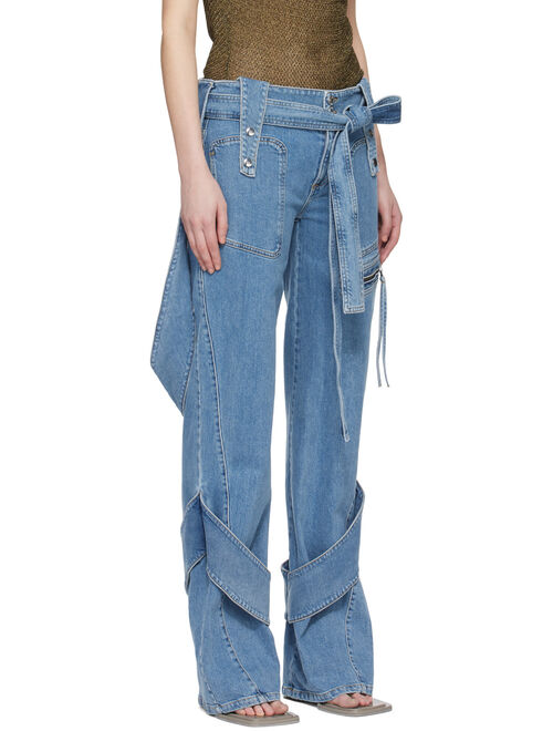 BLUMARINE Blue Layered Jeans
