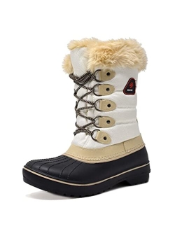 Women's Warm Faux Fur Lined Mid Calf Winter Snow Boots