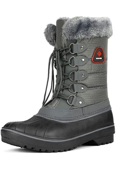 Women's Warm Faux Fur Lined Mid Calf Winter Snow Boots