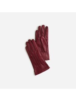 Italian leather tech-touch gloves