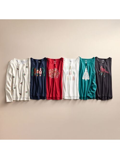 Women's Croft & Barrow Holiday Tee