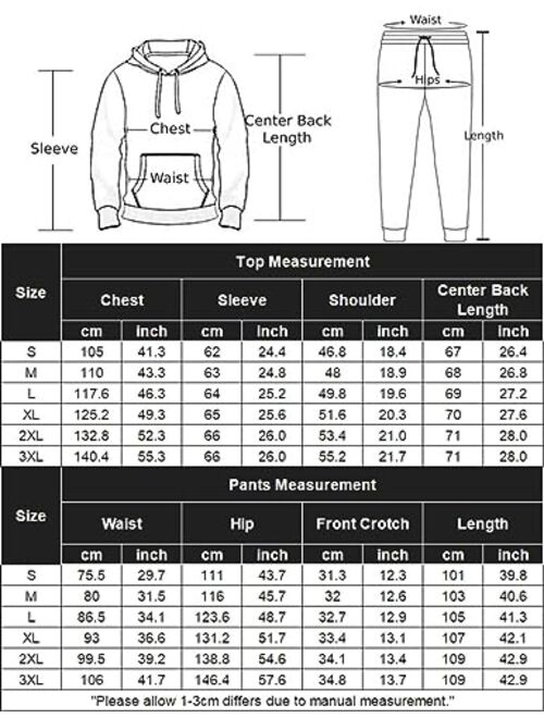 COOFANDY Men's Tracksuit 2 Piece Sweatsuit Set Long Sleeve Hoodies Athletic Suit For Sports Casual Fitness Jogging
