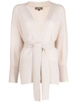 N.Peal belted-waist cashmere cardigan