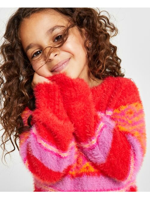 CHARTER CLUB Holiday Lane Little Girls Fair Isle Crewneck Sweater, Created for Macy's