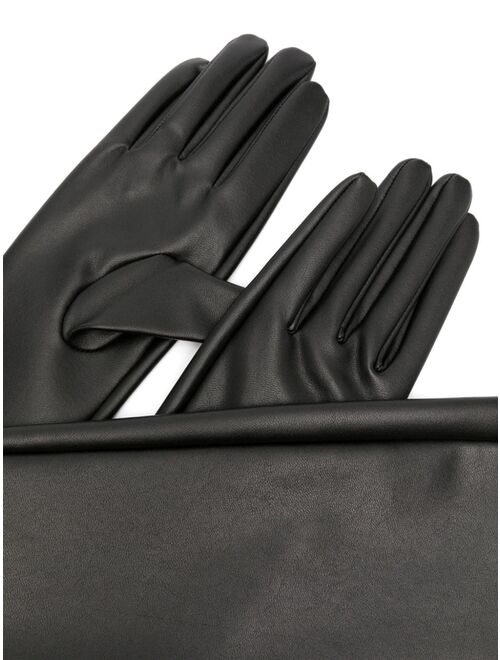 Issey Miyake elbow-length faux-leather gloves