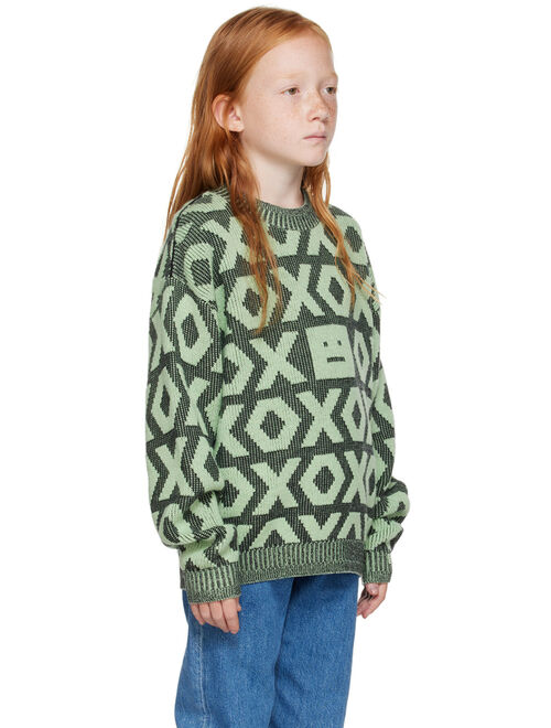 ACNE STUDIOS Kids Black & Green 'XO' Sweater