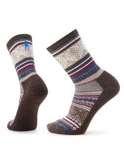 Everyday Fair Isle Sweater Light Cushion Merino Wool Crew Socks For Men and Women