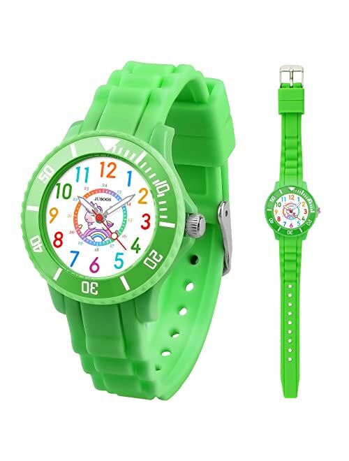 Juboos Kids Watch, Waterproof Quartz Stone Kids Analog Watch Easy Study Time and Reading Teaching Tool for Boys and Girls Aged 3-12, Kids Gifts, Christmas Gifts