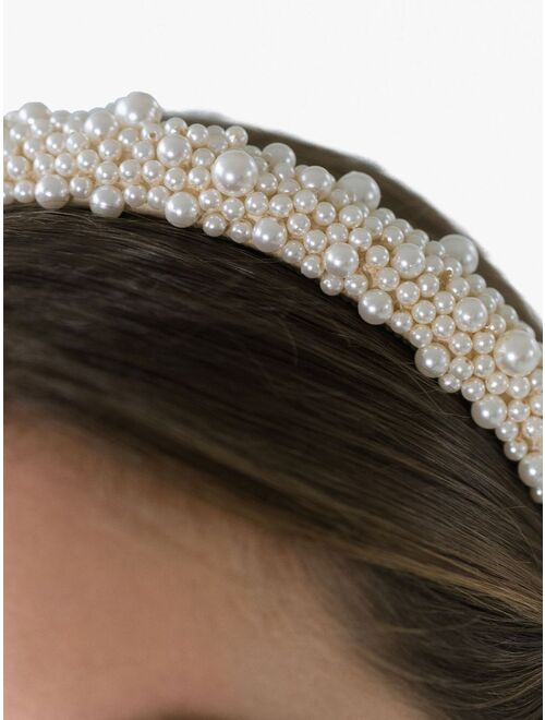 Jennifer Behr Brittany pearl-detailing headband
