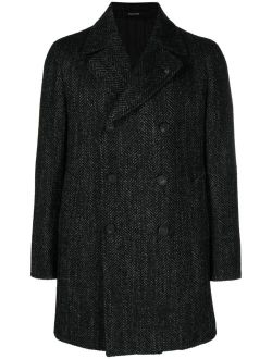 Tagliatore Stephan herringbone double-breasted coat