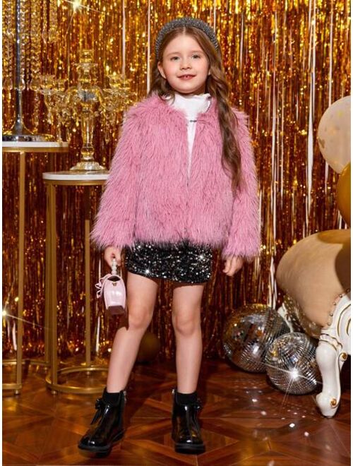 SHEIN Young Girl Sequins Skirt