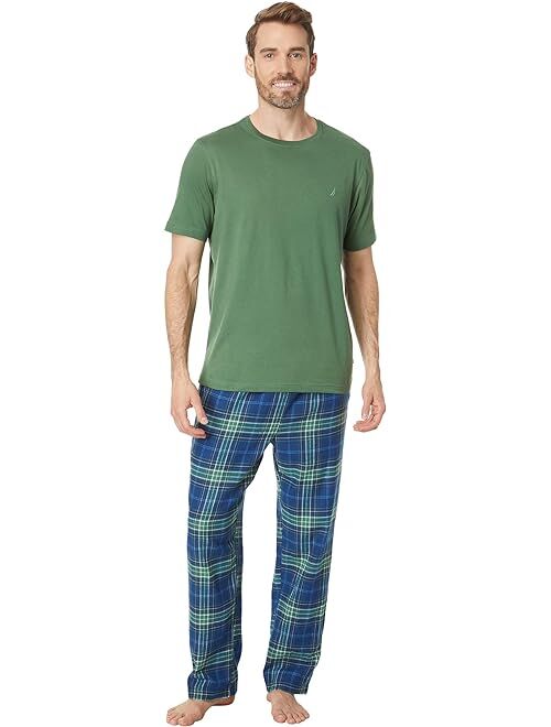 Nautica Flannel Plaid Pajama Pants Set