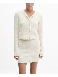Women's Jewel Button Detail Knitted Cardigan