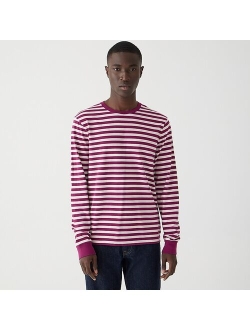 Long-sleeve cotton T-shirt in stripe