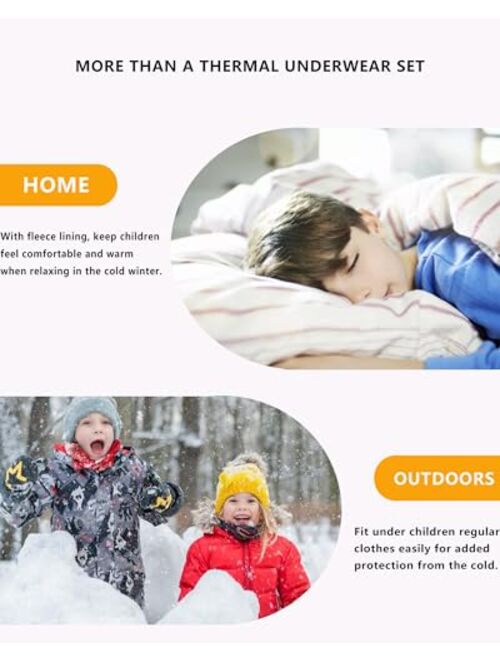 songcode Boys Thermal Underwear for Kids Long Johns for Boys Thermal Set Top And Bottom for Cold Winter