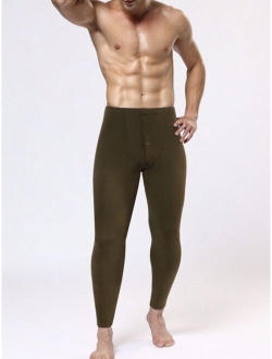 Shein Men's Solid Color Warm Bottoms