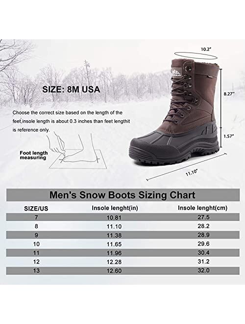 ALEADER Men's Waterproof Insulated Winter Snow Boots