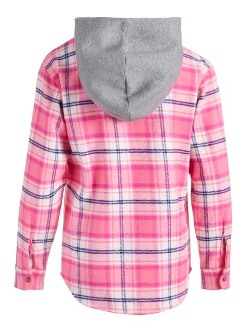 EPIC THREADS Big Girls Roller Plaid Hooded Cotton Shacket, Created for Macy's