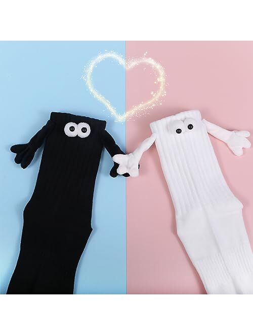 LASER HAND Holding Hands Socks Funny Magnetic Suction 3D Doll Socks Birthday Christmas Gifts for Valentines Him and Her
