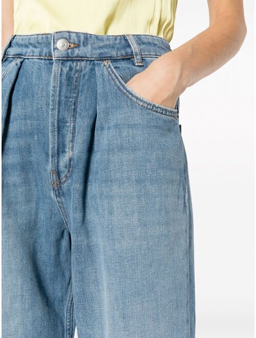 Maje straight-leg faded denim jeans