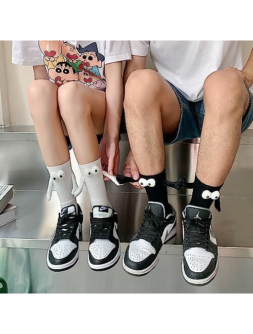 Smilelife Magnetic Holding Hands Socks Funny Socks Gifts For Boyfriend, Couple, Best Friends