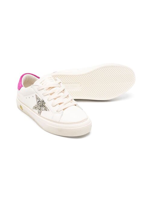 Golden Goose Kids May Young leather sneakers