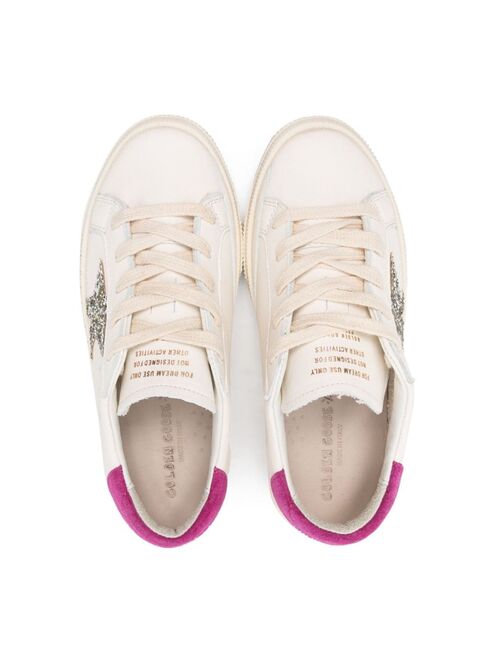 Golden Goose Kids May Young leather sneakers