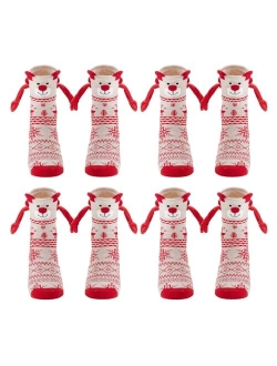 TRURENDI Couple Novelty Socks Cartoon Magnetic Holding Hands Women Socks Cute Elastic Walking Socks Accessory