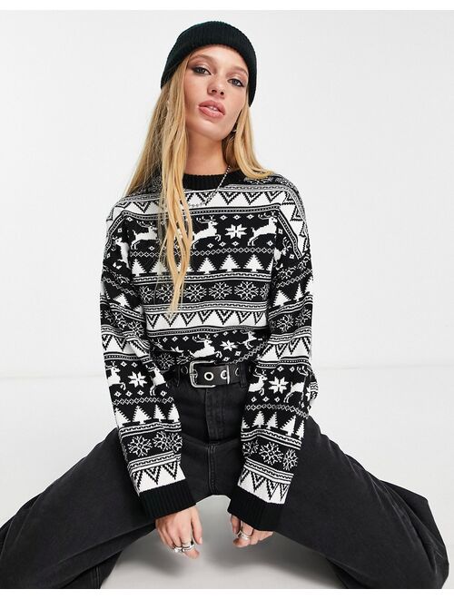 ASOS DESIGN Christmas sweater in fairisle pattern