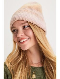 Adorably Cozy Dusty Pink Ombre Beanie