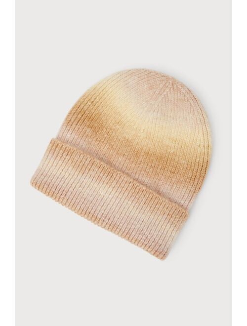 Lulus Adorably Cozy Dusty Pink Ombre Beanie