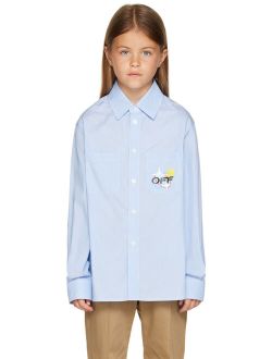 OFF-WHITE Kids Blue Planets Shirt