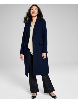 Women's Single-Breasted Wool Blend Coat, Created for Macy's