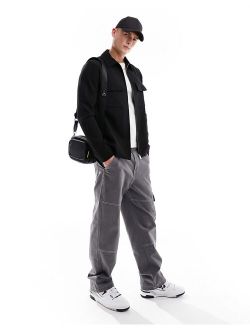 smart shacket in black