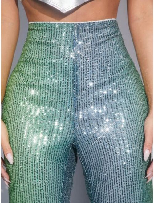 SHEIN SXY Women's High Waisted Beaded Pants