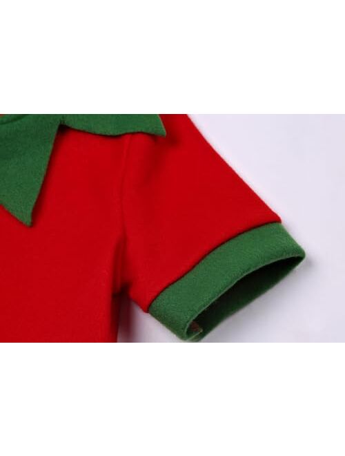 Sersllta Elf Costume for Girls Kids Christmas Elf Santa's Dress Outfit