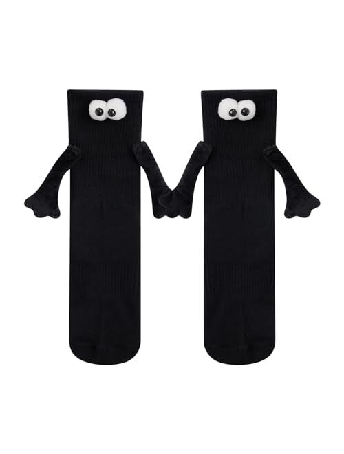 Honganda Funny Magnetic Hand Holding Socks, Hand in Hand Socks for Adult Christmas Gift for Couples Lovers Family Friends