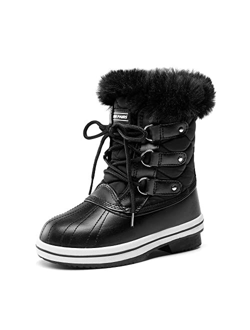 DREAM PAIRS Girls Mid-Calf Winter Snow Boots for Little Kids/Big Kids
