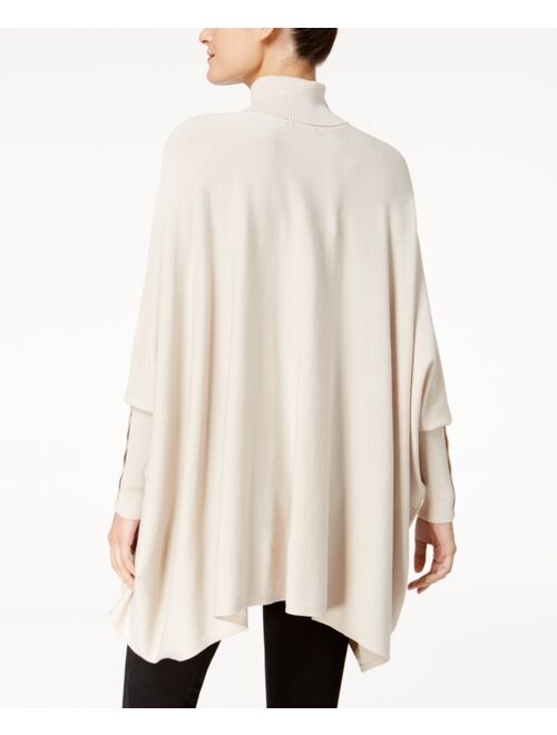 ALFANI Women's Turtleneck Poncho Sweater, Created for Macy's