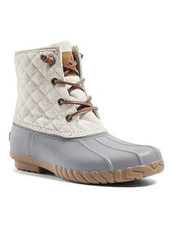 Women Winter Snow Boots Waterproof Lined Insulated with Zipper Duck Boots