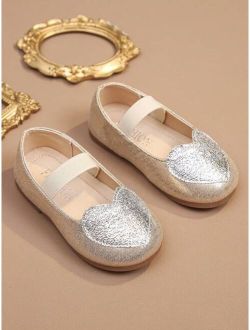 Kids Comfortable And Stylish Outdoor Flat Shoes With Heart Decor