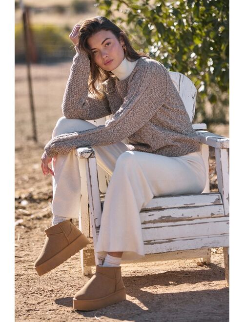 Lulus Luxurious Comfort Ivory Waffle Knit Wide-Leg Sweater Pants