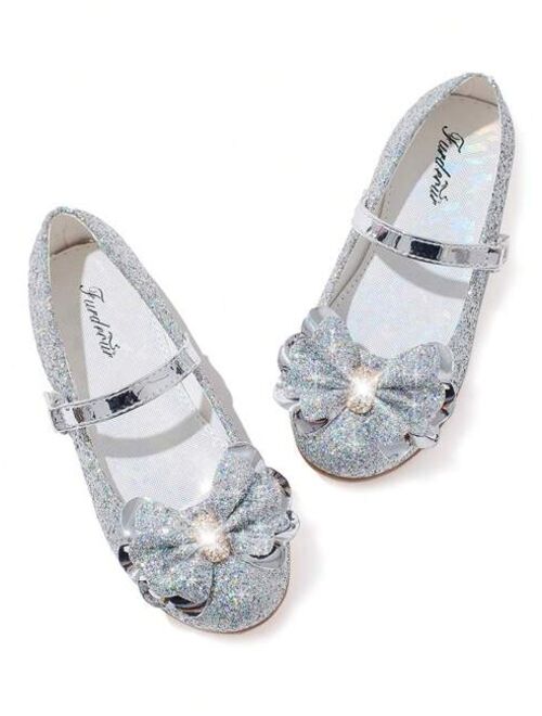 Shein Dreamshoes Kids Flats Toddler Girls Dress Shoes Ballet Mary Jane Flats Flower Shoes For Big/Little Girl