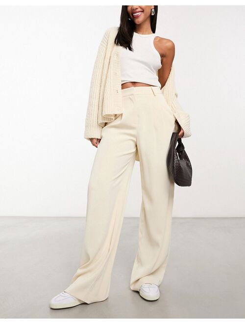 French Connection front pleat pants in camel