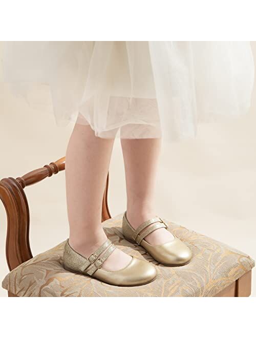 Marvel SOFTKIDS Toddler Girls Dress Shoes Little Kids Mary Jane Princess Girl Ballet Flats Glitter Ballerina