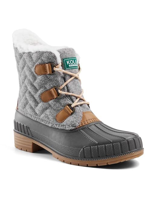 KOLILI Waterproof Snow Boots for Women, Insulated Cold Weather Duck Boots, Lightweight & Warmth
