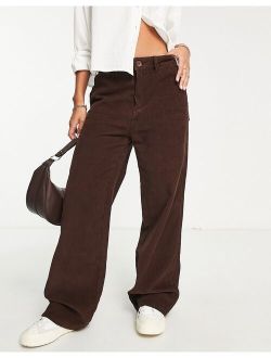 cord slouchy dad pants in brown