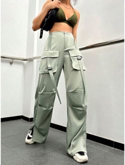 Women S Stylish Streetwear Multi Pocket Cargo Pants