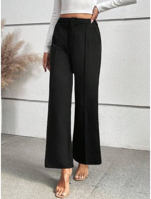 SHEIN Frenchy High Waisted Flared Suit Pants